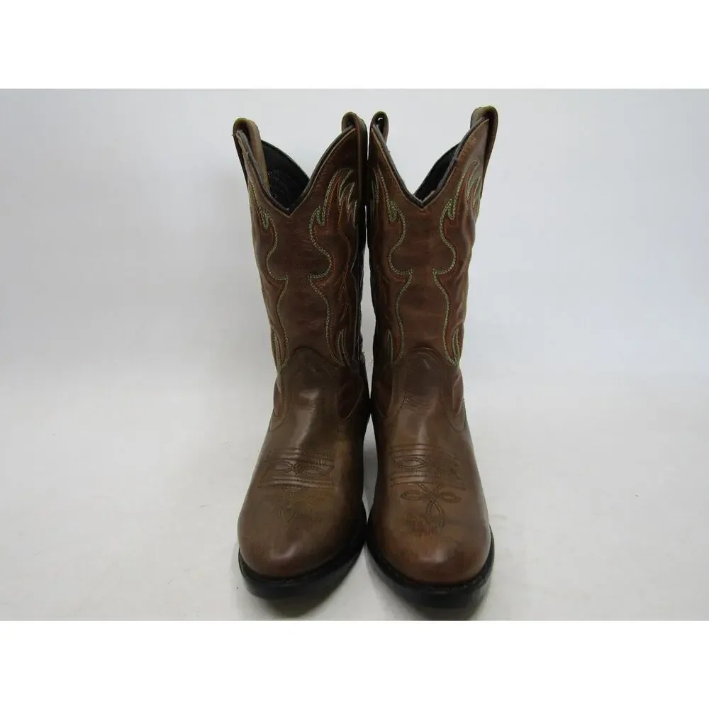 Smoky Mountain Little Kids Youth Sz 13.5 Brown Leather Western Cowboy Boots